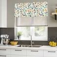 thumbnail image 4 of Colorful Leaf Curtain Valances for Windows, Kitchen Valance Window Treatments Panel 2 Pack, Spring Vintage Botanical Summer Rod Pocket Short Curtains for Bathroom Bedroom 54 x 18 Inch, 4 of 8