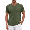 thumbnail image 2 of GENTS BLISS Henley Men Shirts Short Sleeve T shirts for Men V Neck Casual Men Shirts, 2 of 8