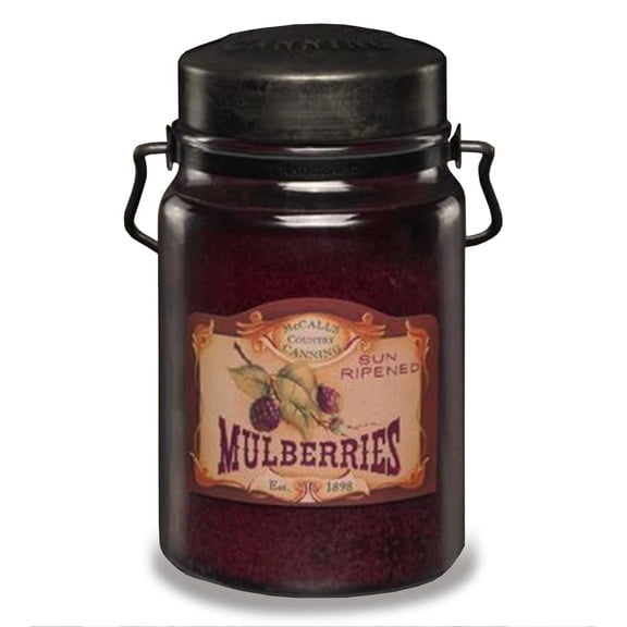 McCall’s Candles | Mulberry | 26 oz Scented Candle | USA-Poured | Vintage Rustic Jar | Sweet & Tart Berry Fragrance
