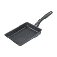 thumbnail image 1 of Tamagoyaki tortilla japonesa sartén freír freiding desayuno portátil utensil huevo utensilios de cocina no cooks de recubrimiento para acampar para PAN18x13cm de negro, 1 of 8