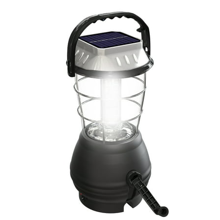 Solar Powered, Crank Dynamo, Battery Operated Lantern- 4 Ways to Power- 180 Lumen 36-LED with Adjustable Settings for Camping, Emergency by Whetstone