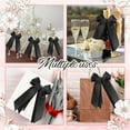 thumbnail image 4 of 6-Pack Black Bow Ribbon Decorations Set for Gift Wrapping Candle Holders Christmas Tree Wedding Party Holiday Decor(Black), 4 of 6