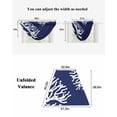 thumbnail image 6 of Waterfall Valances for Windows, Coral Navy Blue Kitchen Sheer Valance Curtains, Coastal Ocean Marine Nautical Beach Rod Pocket Elegant Swag Valances for Living Room Bedroom, 47.2"x38.5", 3 Panel, 6 of 8