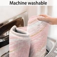 thumbnail image 5 of Pink Gold Wave Marble Bathroom Rugs Mat,Non Slip Microfiber Bathroom Rug,Rubber Backing,Soft Bathroom Mats for Bathroom Floor,Tub and Shower,47x17in(120x43cm), 5 of 5