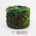 thumbnail image 1 of Nvzi Hilo de algodón para ganchillo, hilo fino para tejer a ganchillo, hilo de poliéster suave y duradero para tejer a mano y proyectos de manualidades, hilo, 2 rollos. Café + Verde, 1 of 4