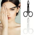 thumbnail image 2 of Tweezers Scissor Handle Straight Tip Scissor Shaped Eyebrows Tweezers L2Q5, 2 of 7