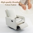 thumbnail image 7 of Recliner Chairs, Swivel Rocking Recliner Chair for Woman, Glider Chair, Nursery Recliner for Living Room, Nursery Chairs, Small Recliners for Small Spaces, Living Room Accent Chair (White), 7 of 7