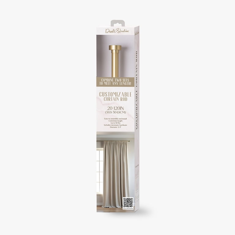 Dwell Studio 3/4" Customizable Curtain Rod Kit Brass photo 6