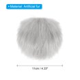 thumbnail image 2 of Uxcell Fluffy Soft Faux Fur Pom Poms for Hats with Snap Button, Grey 6Pack, 2 of 6