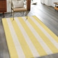 thumbnail image 3 of Yellow Striped Area Rug 3x5 Washable Rug Non Slip Beige Retro Minimalism Abstract Stripes Large Area Rug Indoor Floor Carpet for Entryway Bedroom Kitchen Living Room Home Office Dining Room Nursery, 3 of 9