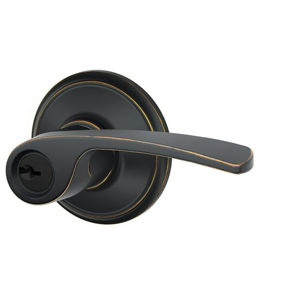 Schlage Residential F170 MER 716 RH Grade 2 Single Dummy Merano Lever Antique Bronze Finish