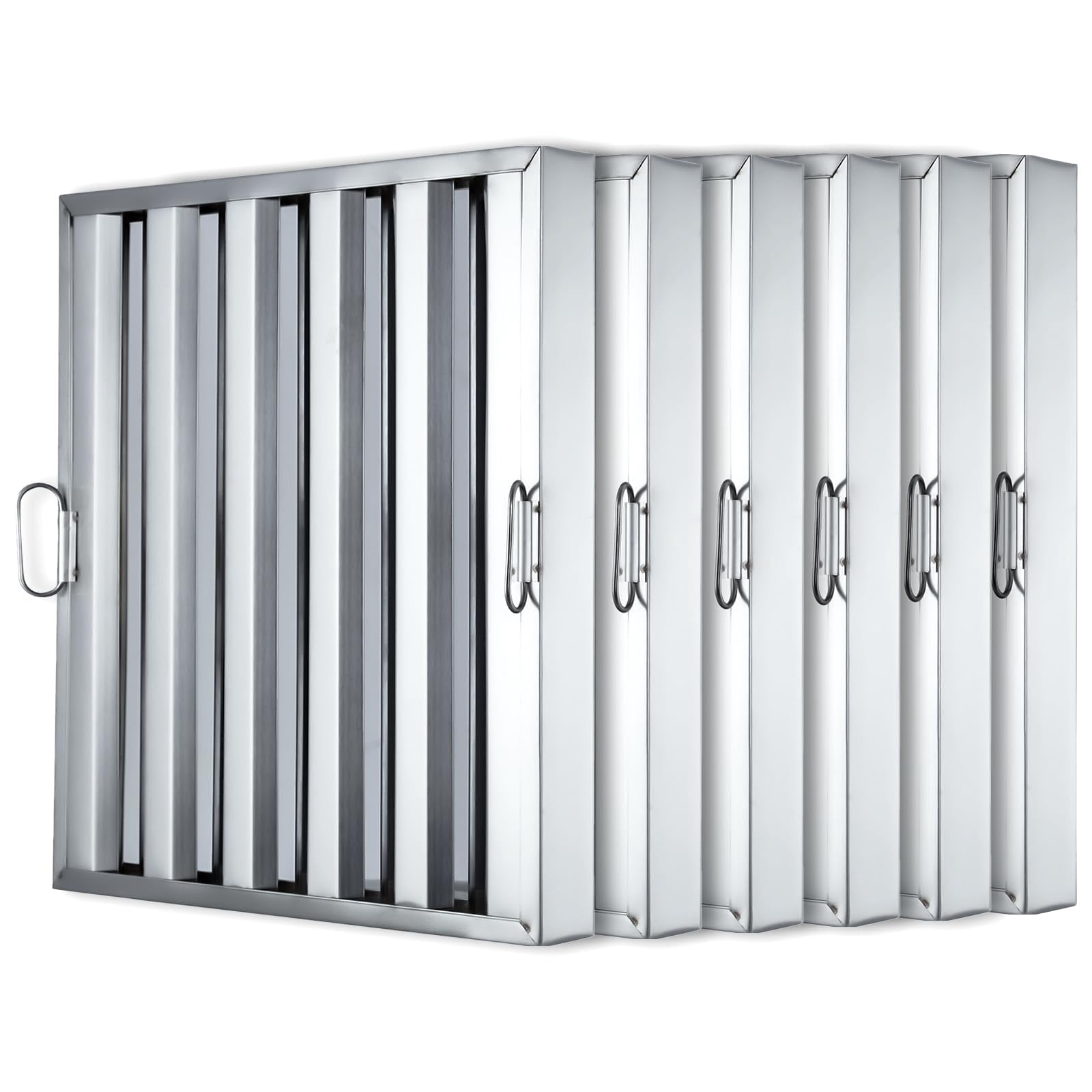 Yeshouse 430 Stainless Steel Groove Baffle Filters for Restaurant Kitchen Exhaust Hoods