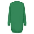 thumbnail image 4 of Sentmoon A Line Dresses for Women Long Sleeve Crew Neck Fall Dresses for Women 2025 Solid Color Loose Plus Size Womens Dresses Casual Fashion for Indoor Music Festival Green XL, 4 of 5