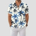 thumbnail image 2 of Mens Hawaiian Shirt Short Sleeve Button Down Shirts Tropical Floral Summer Beach Shirts,S-3XL, 2 of 7
