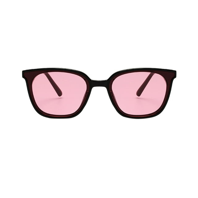 TIEVOSA Lunettes de Soleil pour Femmes Mode Rétro Lunettes de Soleil Carrées Style Net Rouge Personnalité (Rose)