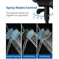 thumbnail image 3 of 2-in-1 Shower Head with Handheld Combo: 2.5GPM Rainfall & Handheld Shower Head Use Together or Alone, 9 Spray Settings Hand Held Shower Head with Hose, Black, 3 of 5