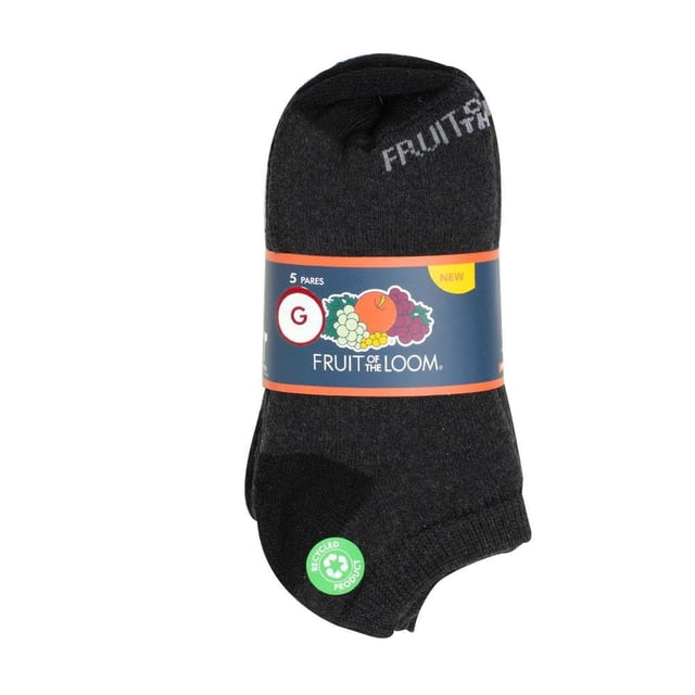 Tin Fruit Of The Loom para Niño, Afelpado Bajo Negro y Gris 5 Piezas Talla G