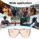 thumbnail image 5 of Gafas de sol personalizadas con montura cuadrada para uñas de arroz, gafas de sol de moda con montura grande, hechas de PC, 5 of 5