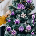 thumbnail image 4 of Fiudx Juego de Bolas Navideñas, 60 Piezas de Adornos Galvanizados, Diseño de Copos de Nieve con Forma de Tren, Decoración Ligera y Fácil de Colgar, Corona de Árbol para Centro de Mesa, Regalo Navideñ, 4 of 6
