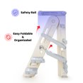 thumbnail image 4 of UNCLE WU Toddler Standing Tower - Adjustable Kids Kitchen Stool with Safety Rail, 2-3 Step Learning Helper for Kitchen & Bathroom Sink, Montessori Standing Tower for Ages 18M-4Y (Gray White), 4 of 9