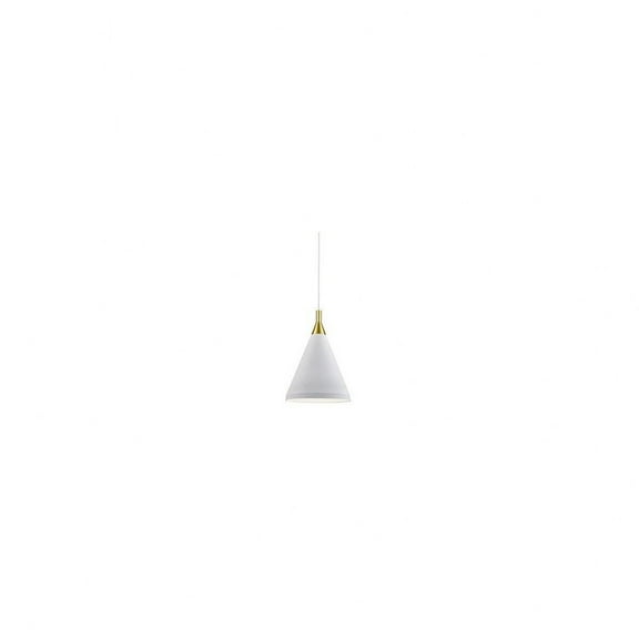492710-WH/GD-Kuzco Lighting-Dorothy - 1 Light Pendant-14 Inches Tall and 10 Inches Wide-White/Gold Finish -Traditional Installation