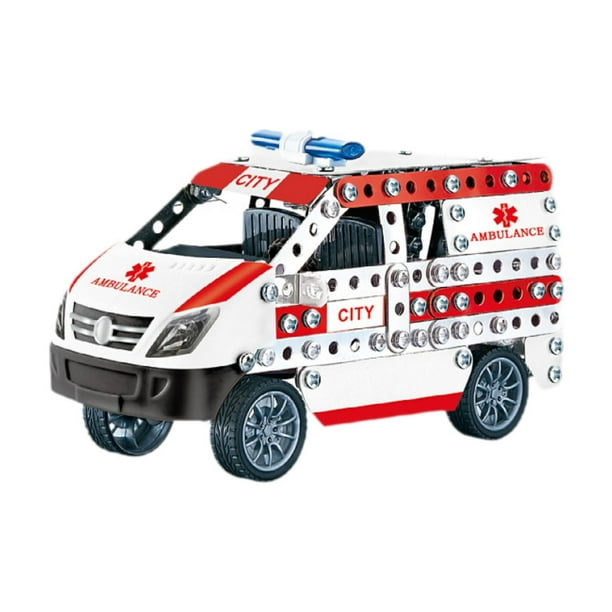 Kits de modelos de coches, juego de construcción de vástago, juego de construcción de coches, juego de ensamblaje, juguetes ambulancia