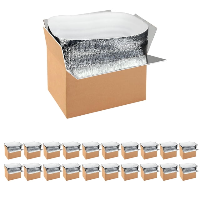 Cajas de envío aislantes YSSOA, paquete de 20 con línea de papel de aluminio