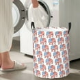thumbnail image 5 of Sikiie Elephant Print Round Dirty Clothes Basket, Waterproof Standing Foldable Storage Basket, for Laundry Room, Bedroom, Bathroom Storage-Medium, 5 of 6