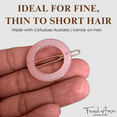 thumbnail image 5 of French Amie Mini Circle 1 ¼” Hair Clip - Snap Tige Boule Women Barrette Set Of 2 (Ivory), 5 of 50