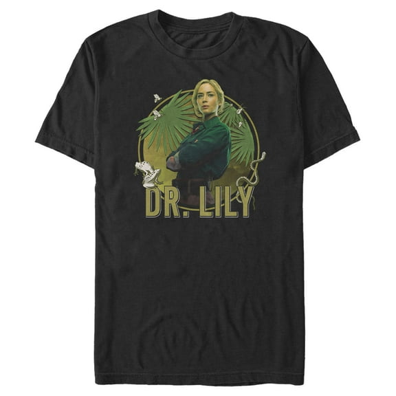 Men's Jungle Cruise Dr. Lily Portrait Graphic Tee Black 2X Large