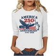 thumbnail image 4 of Lazyguy Fourth of July, Pullover Women Graphic Printed Casual Tops O-Neck Bracelet Sleeves Shirts T-Shirts for Anniversary Festival S-4XL Purple, 4 of 9