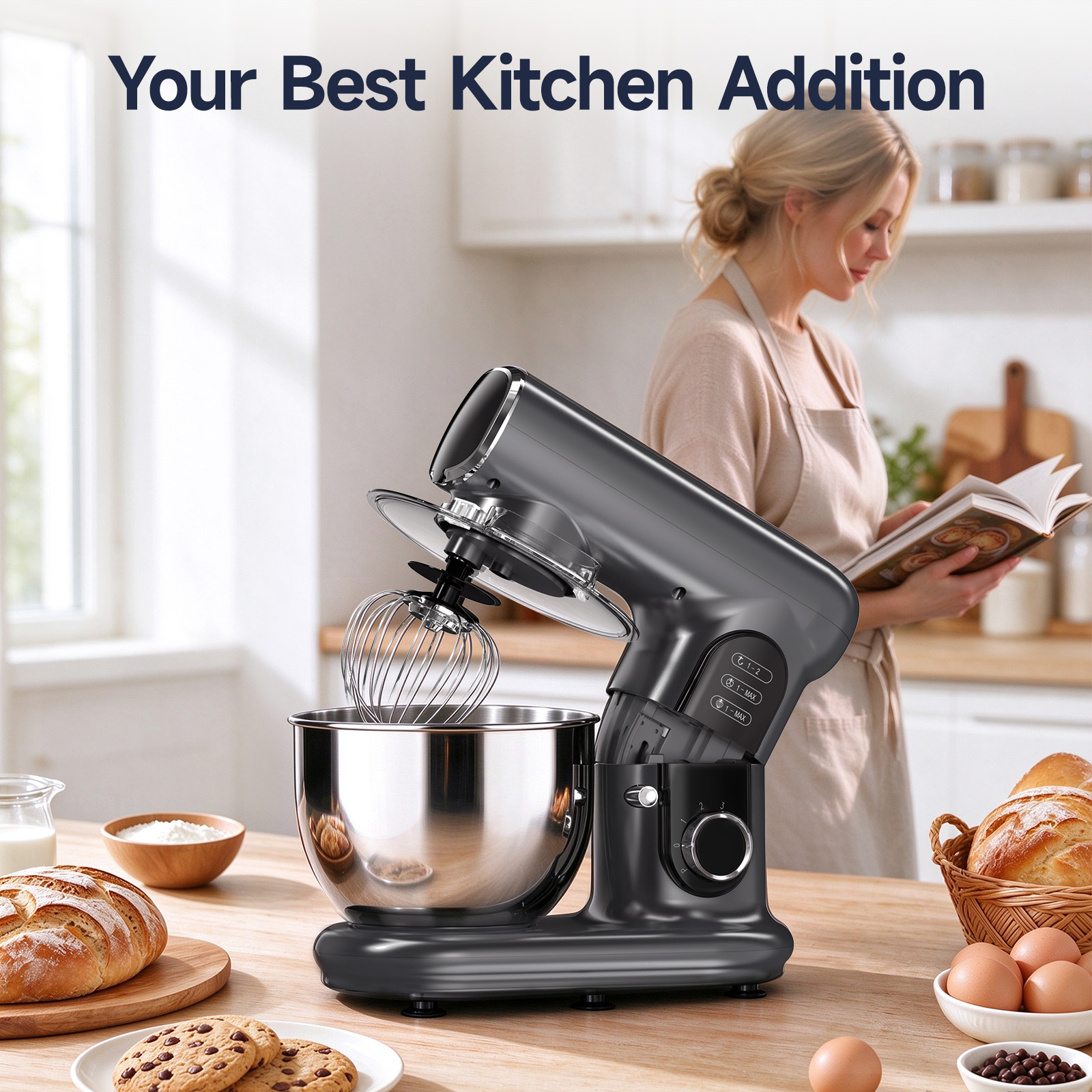 LINKChef 5.3 Qt 6-Speed Tilt-Head Stand Mixer photo 7