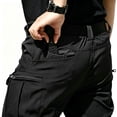 thumbnail image 5 of Men Relaxed Utility Cargo Pants Stretch Ripstop Multi Storage Field All Terrain Trousers S-XXL（1 piece）, 5 of 10