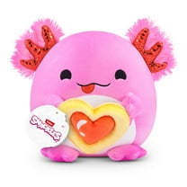 SNACKLES 8 inch Valentines Snackle, (Cookie) Darcy the Axolotl, Ultra Soft Plush Toy by ZURU