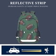 thumbnail image 5 of FORMRS Unisex School Backpack 17" Student Travel Bag with Laptop Compartment, American Footballs, 5 of 7