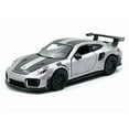thumbnail image 2 of Porsche 911 GT2 RS Silver Metallic with Carbon Stripes "Speed Icons" Series 1/64 Diecast Model Car by Maisto, 2 of 3