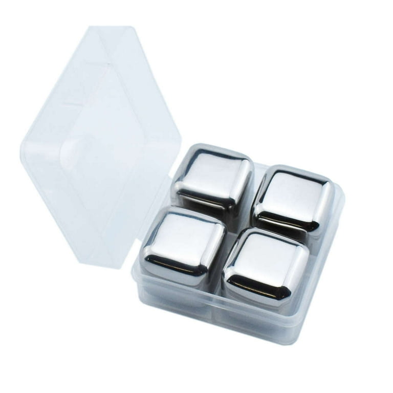 Stainless Steel Ice Cubes, 8 Pack Reusable Metal Ice Cube, Whiskey Chi —  CHIMIYA