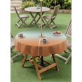 thumbnail image 4 of Outdoor Tablecloth with Umbrella Hole for Patio/Picnic/Party/Camping, Sage Green Orange Ombre Waterproof Table Cloth Round Cover Washable, Contemporary Abstract Gradient (Dia 54"), 4 of 8