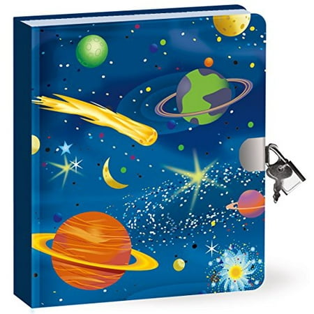 Locking Diary - Peaceable Kingdom Deep Space Glow in the Dark 6.25