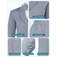 thumbnail image 3 of S.H. Churchill & Co 6-Piece Boy's Suit Set - Includes Suit Jacket, Dress Pants, Matching Vest, White Dress Shirt, Neck Tie & Bow Tie - Grey, 12, 3 of 7