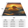 thumbnail image 3 of Fuzoiu Cartoon Swimming Yellow Duck Print Ultra-Soft Micro Fleece Blanket,All Seasons Flannel Throw, Lightweight Blanket for Bed, Sofa, Couch, Movie Night, Camping, and Travel-40"x30", 3 of 7