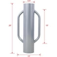 thumbnail image 4 of CQSXDA Heavy Duty Iron Pole Pounder Hand Post Rammer, 30LB Metal Fence Post Driver with Handle,for T-Posts, U Channel, Wood, Metal Fence Posts and Signs-Rust Resistant Cast Iron, 4 of 9