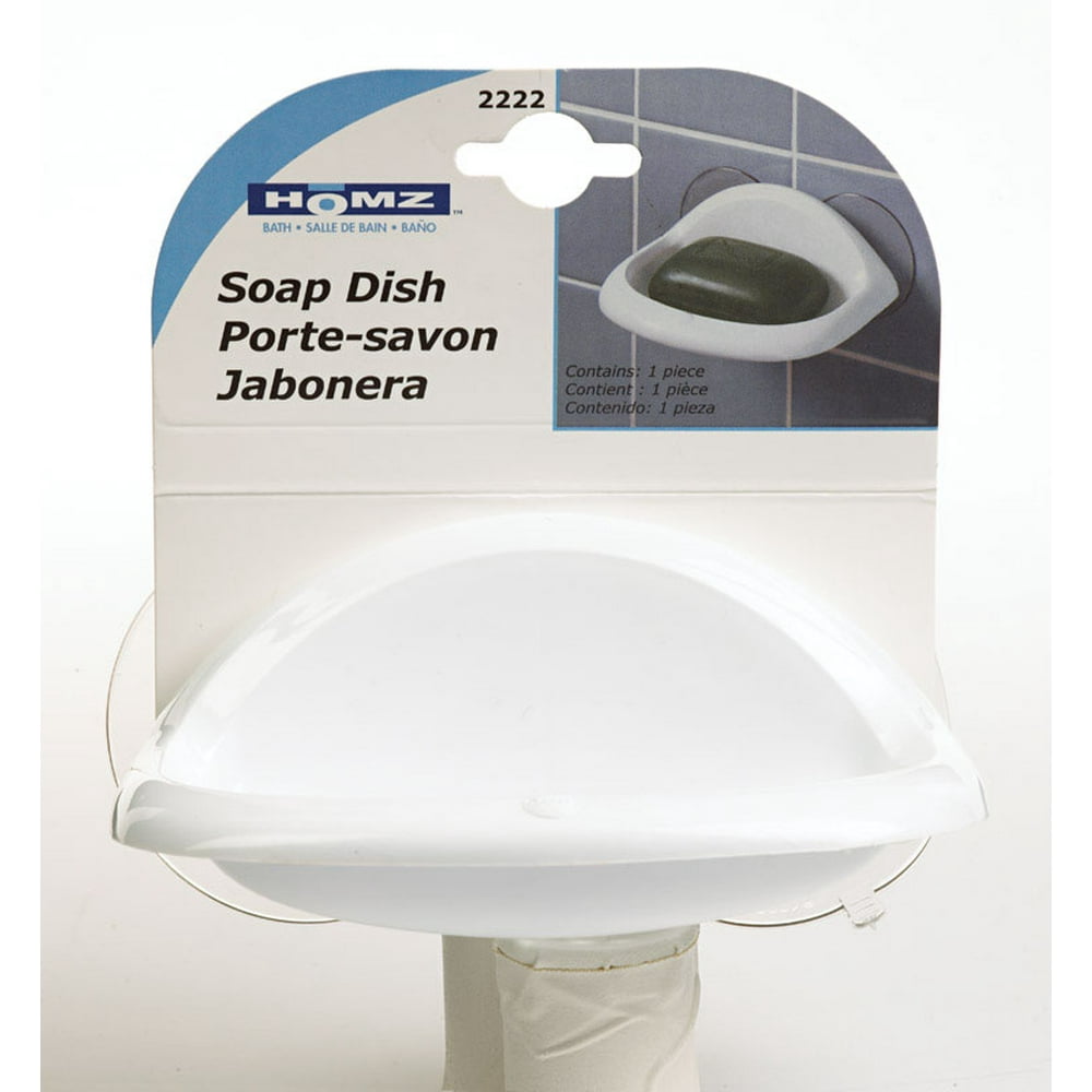 Homz Euro White Plastic Soap Dish