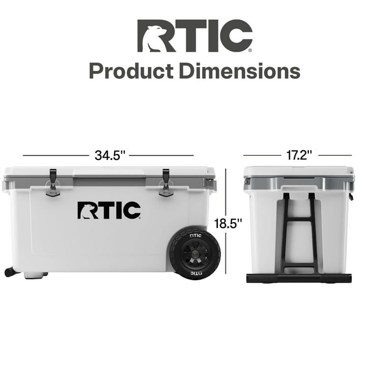 RTIC 72 QT Ultra-Light Wheeled Hard-Sided Ice Chest Cooler, Fits