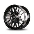 thumbnail image 2 of 20x9 Mudder Trucker MT937 Sawtooth Black with Gray Tint 6x135 6x139.7 6x5.5 ET18 wheel rim, 2 of 5