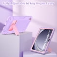 thumbnail image 7 of BMOUO Case for Samsung Galaxy Tab A11+ Plus 11" 2026 / Tab A9+ Plus 11 Inch 2023, Heavy Duty Shockproof Protective Case Cover with Kickstand , Purple+Pink, 7 of 7