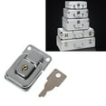 thumbnail image 2 of ESTONE Metal Jewelry Box Lock Suitcase Buckles Toggle Hasp Latch Catch Clasp With Key, 2 of 7