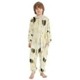 thumbnail image 2 of Soft Big Kids Onesie Pajamas Cozy Loose-Fit Jumpsuits for kids with Pockets for Christmas Lounge & Play Cute Bees and Honeycomb Pattern, 2 of 8