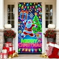 thumbnail image 6 of LmnLft Colorful Santa Claus Christmas Door Curtains, Holiday Party Door Cover Banner for Indoor and Outdoor Decor, 6 of 6