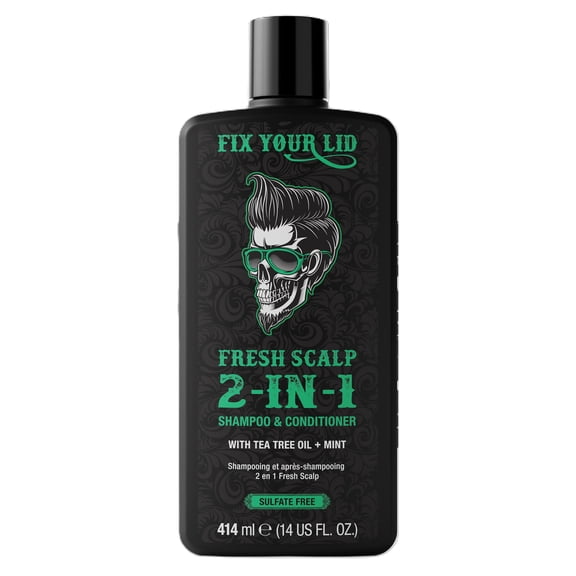 Fix Your Lid Fresh Scalp 2-in-1 Shampoo & Conditioner, 14 us fl oz